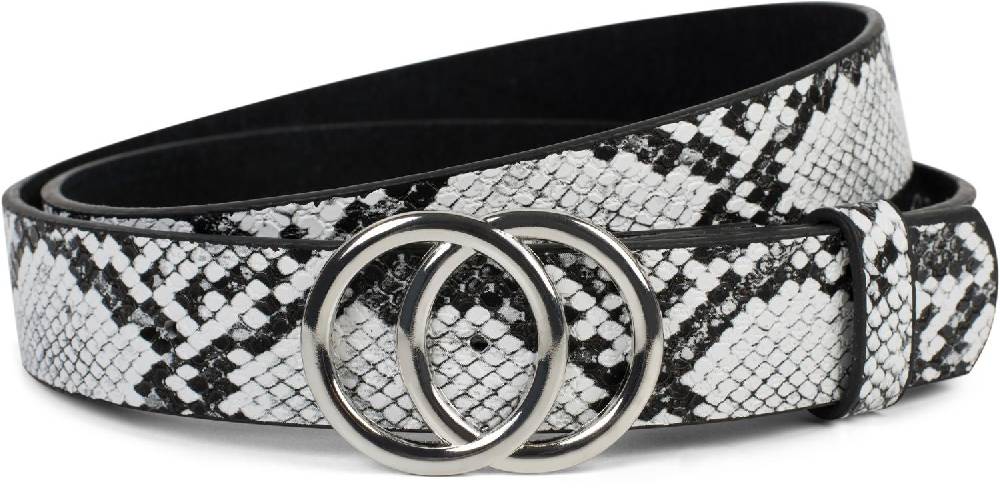 Stylebreaker Gürtel mit Schlangen Muster und Ringschnalle Bis zu 50% Rabatt