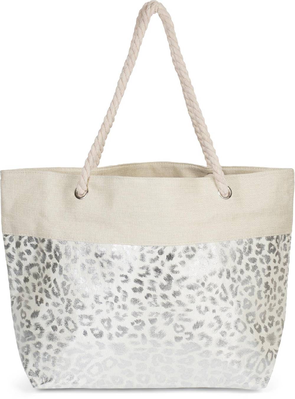 Stylebreaker Strandtasche mit metallic Leoparden Print Bis zu 60% Rabatt