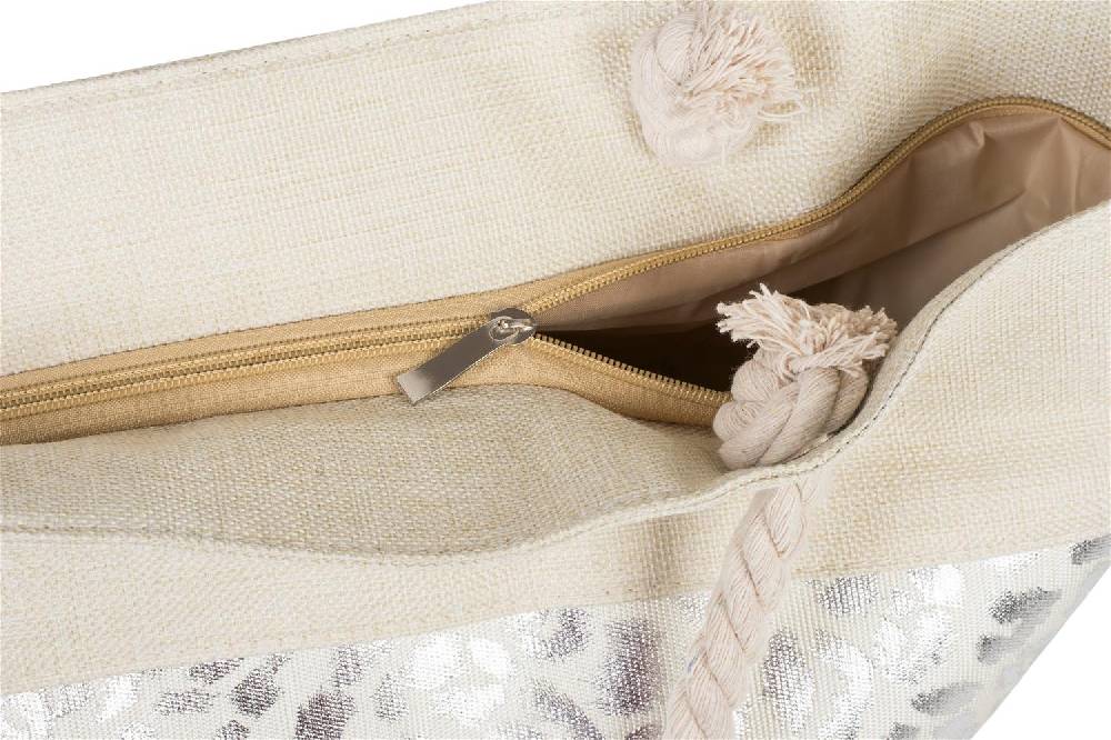 Stylebreaker Strandtasche mit metallic Leoparden Print Bis zu 60% Rabatt