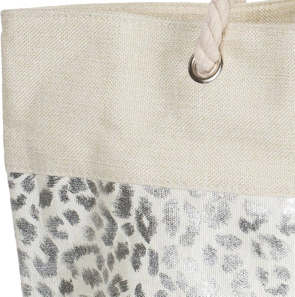 Stylebreaker Strandtasche mit metallic Leoparden Print Bis zu 60% Rabatt