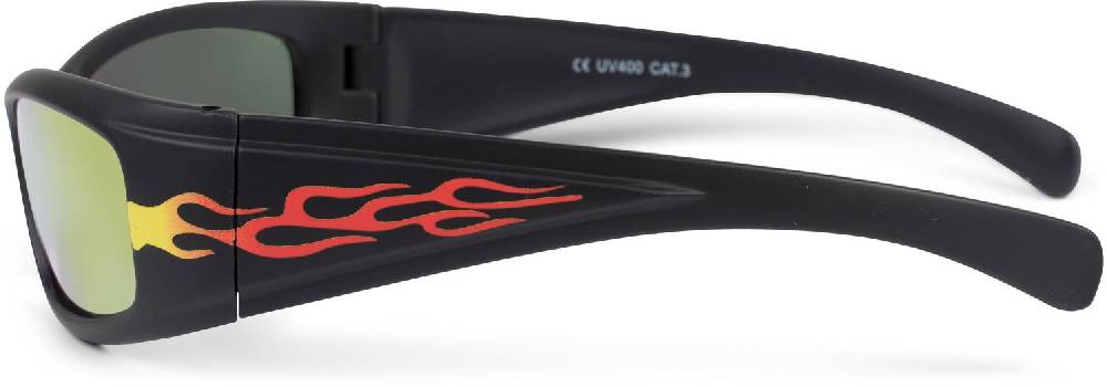 Stylebreaker Kinder Sport Sonnenbrille mit Flammen Print 50% Rabatt mit kostenlosem Versand