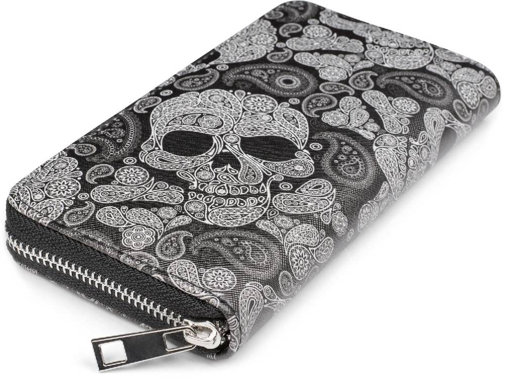 Stylebreaker Geldbörse mit Totenkopf Paisley Print Speichern exportieren