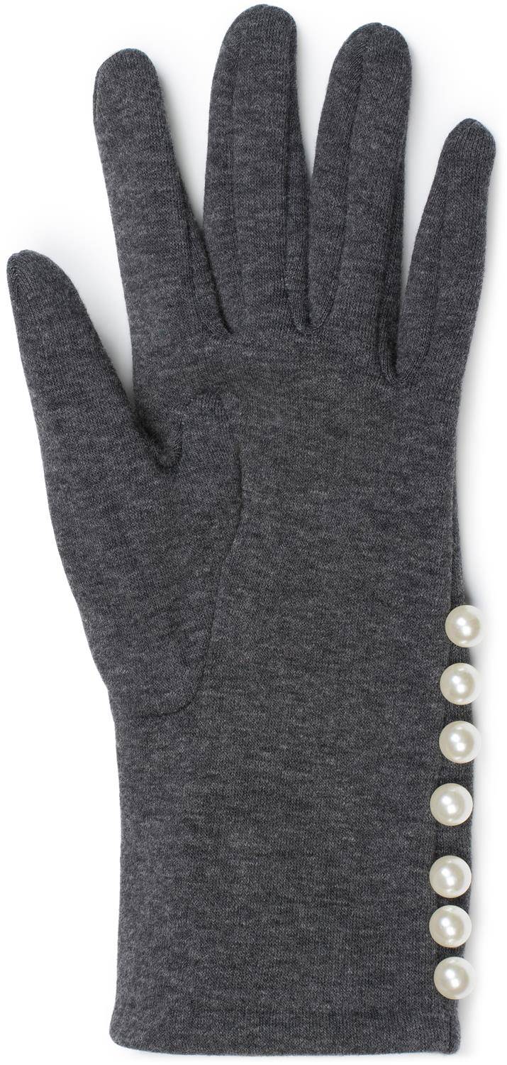 Stylebreaker Stoff Handschuhe mit Perlen Im Verkauf