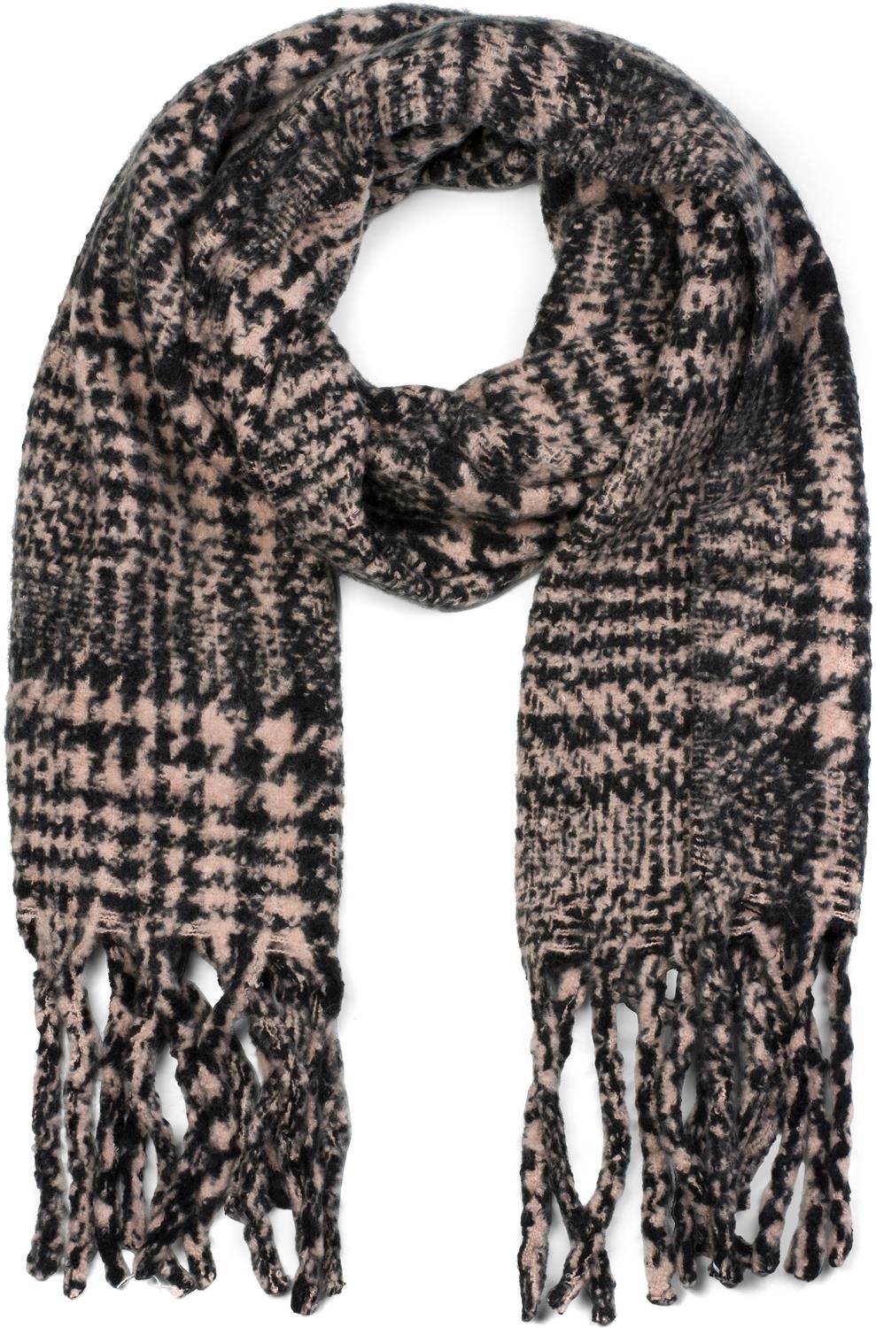 Stylebreaker Weicher Schal mit Karo Muster und langen Fransen 50% Rabatt für begrenzte Zeit