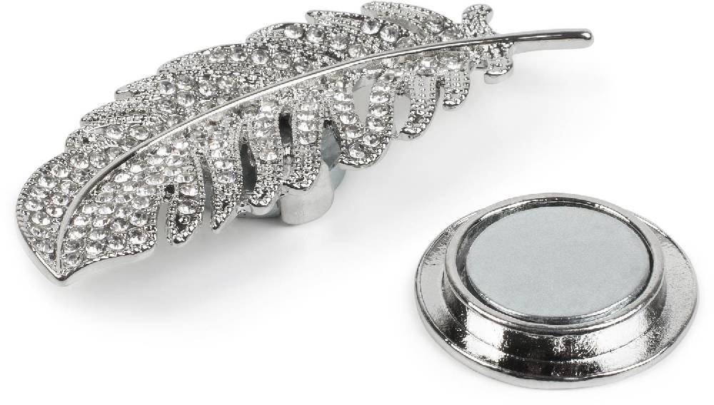 Stylebreaker Magnet Brosche Feder mit Strass Kostenloser Versand