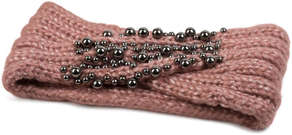 Stylebreaker Strick Stirnband mit Twist Knoten und silbernen Perlen Rabatt