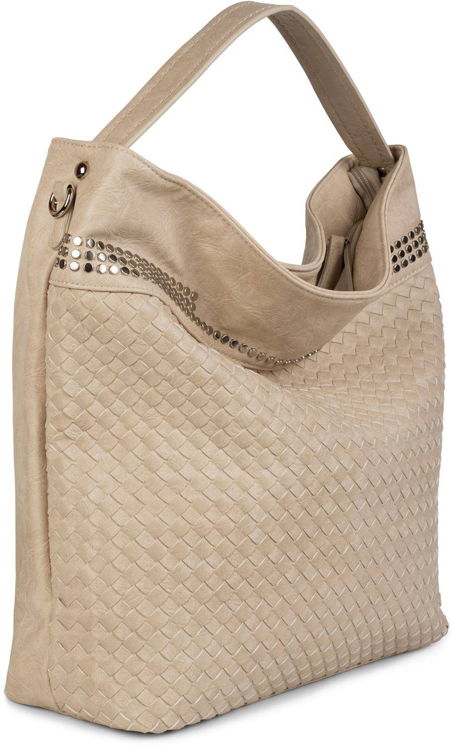 Stylebreaker Hobo Bag in Flechtoptik mit Nieten JETZT KAUFEN
