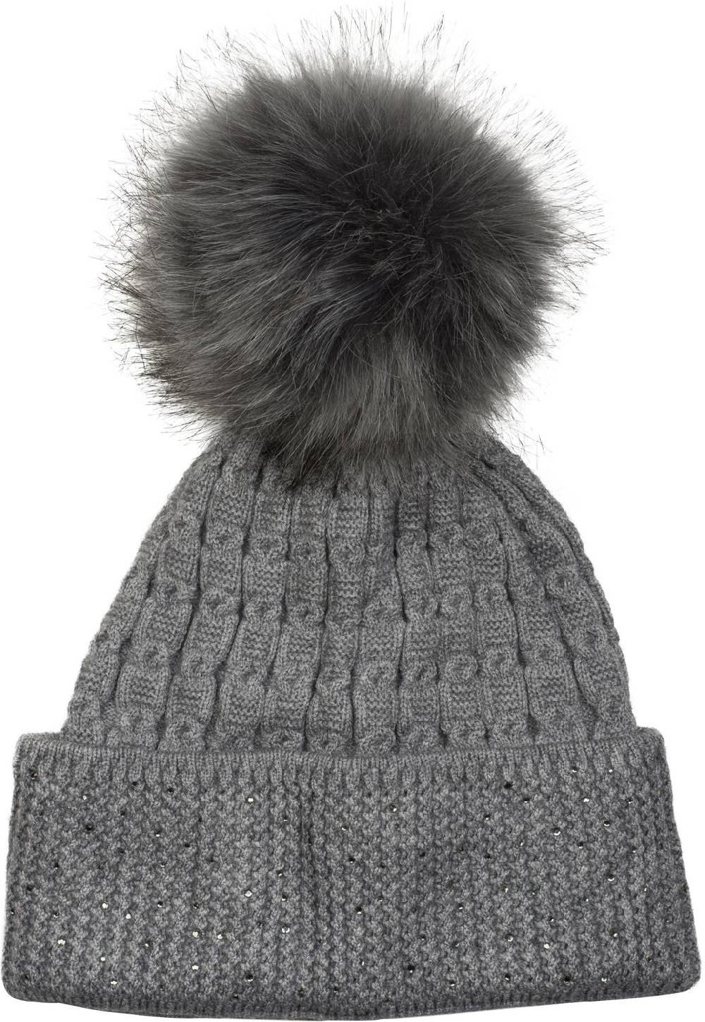 Stylebreaker Feinstrick Bommelmütze mit Strass Bis zu 55% Rabatt