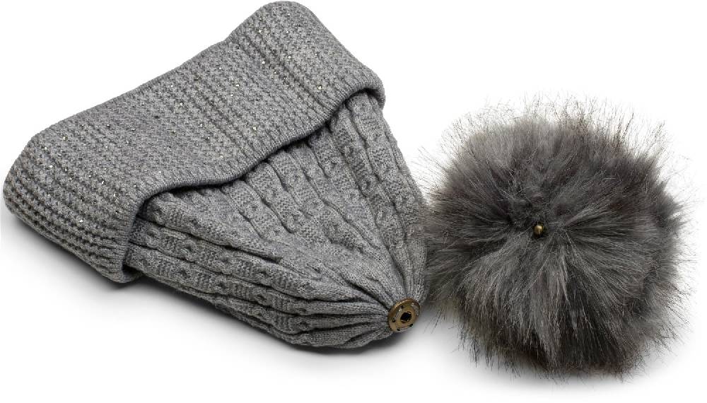 Stylebreaker Feinstrick Bommelmütze mit Strass Bis zu 55% Rabatt