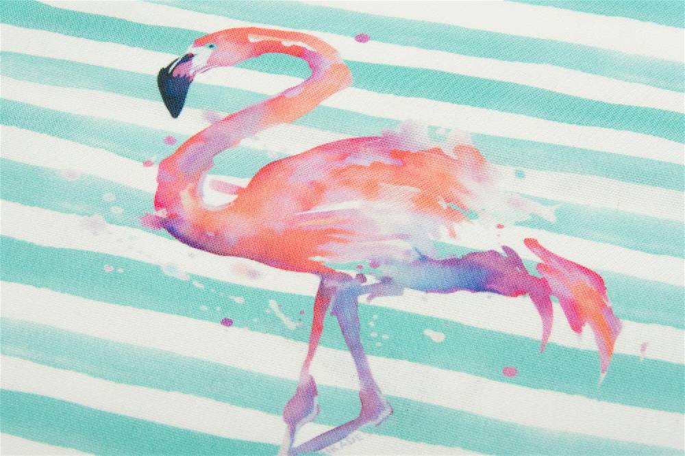 Stylebreaker Einkaufstasche mit Streifen und Flamingo im Angebot