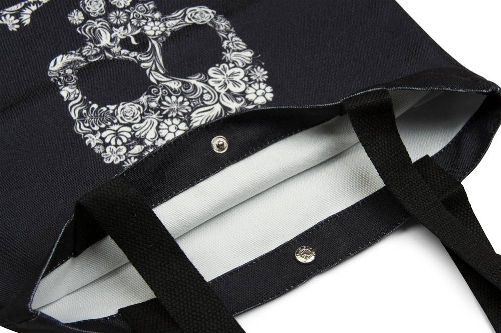 Stylebreaker Einkaufstasche mit Totenkopf Schlussverkauf