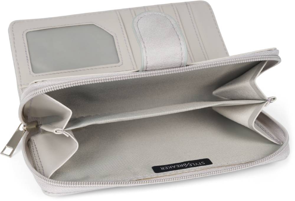 Stylebreaker Geldbörse im 2-Tone Metallic Look Günstiger Verkauf