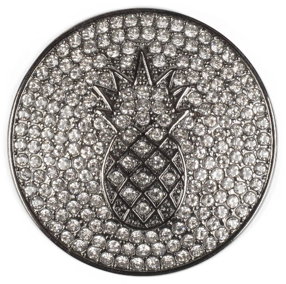 Stylebreaker Magnet Brosche mit Ananas und Strass Limitierter Zeitrabatt