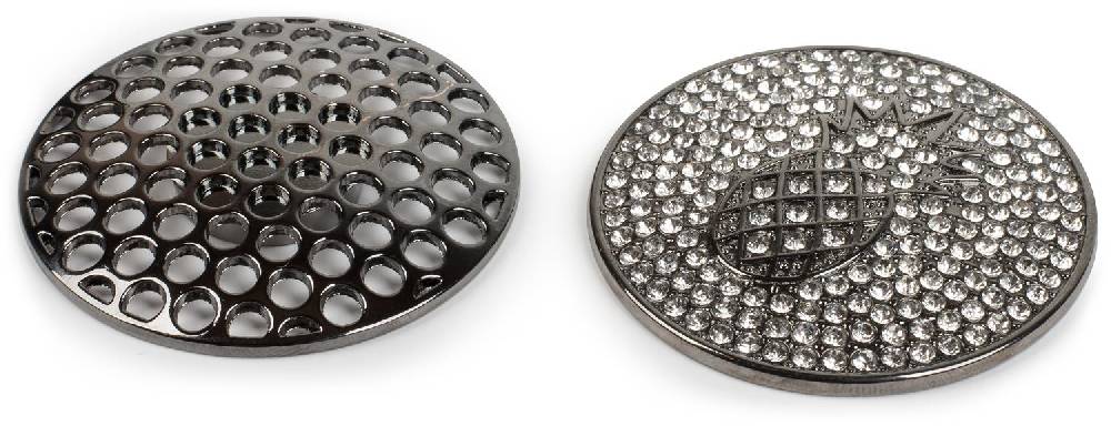 Stylebreaker Magnet Brosche mit Ananas und Strass Limitierter Zeitrabatt