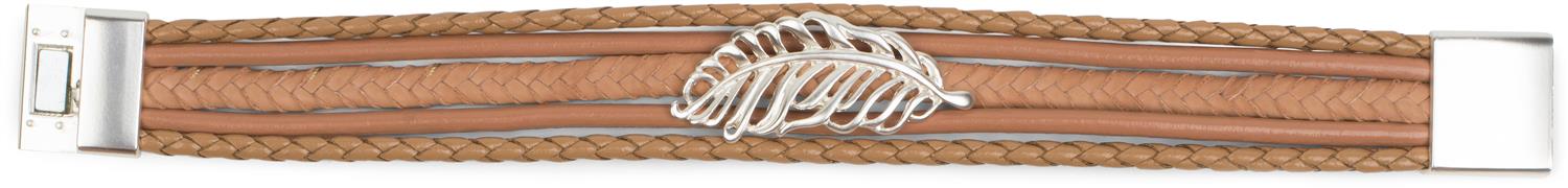 Stylebreaker Flecht Armband mit Feder Schmuck Element Fabrik Onlineshop