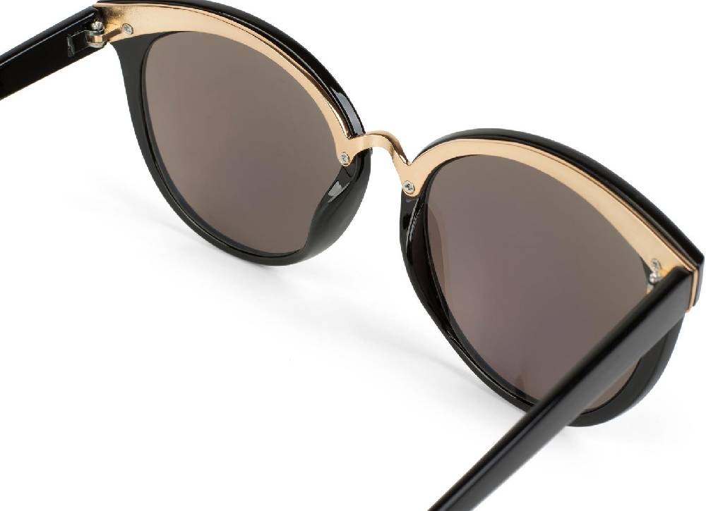 Stylebreaker Cat Eye Sonnenbrille Material-Mix-Rahmen Lagerräumung