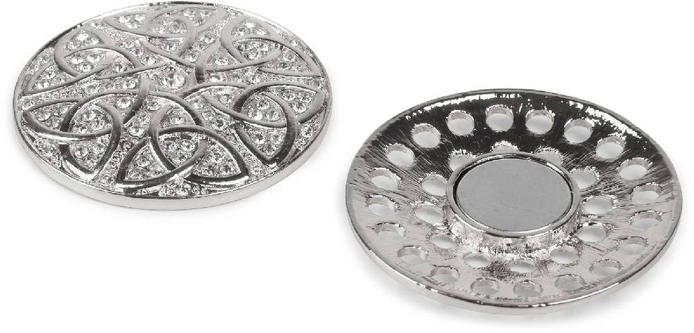Stylebreaker Magnet Brosche mit Ornament und Strass Neuheiten