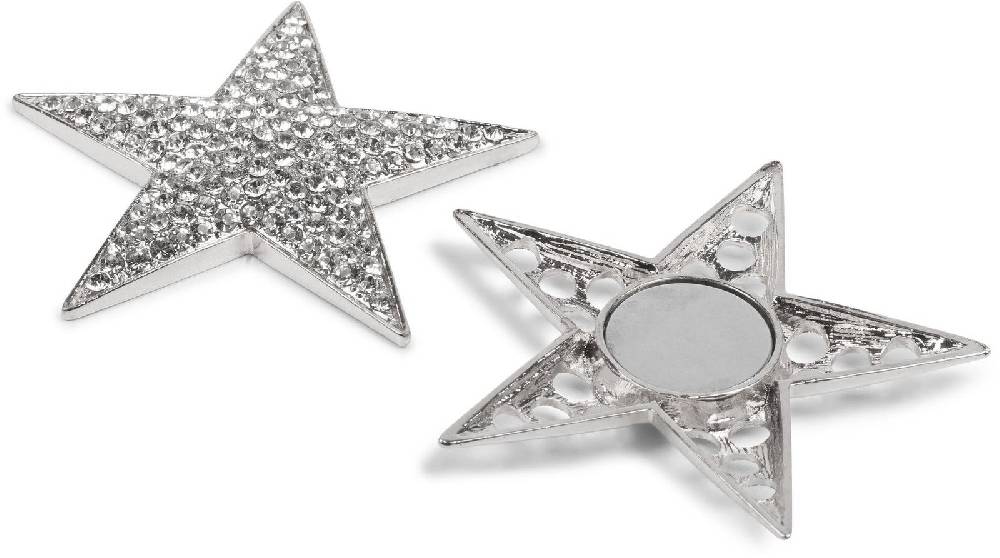 Stylebreaker Stern Magnet Brosche mit Strass Steinen VIP-Rabatte