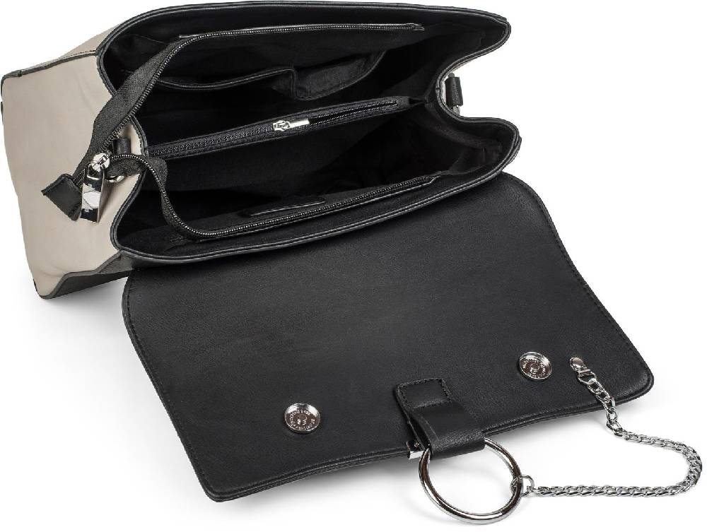 Stylebreaker Henkeltasche 2-Tone mit Metall Ring und Kette Super Sparpreis