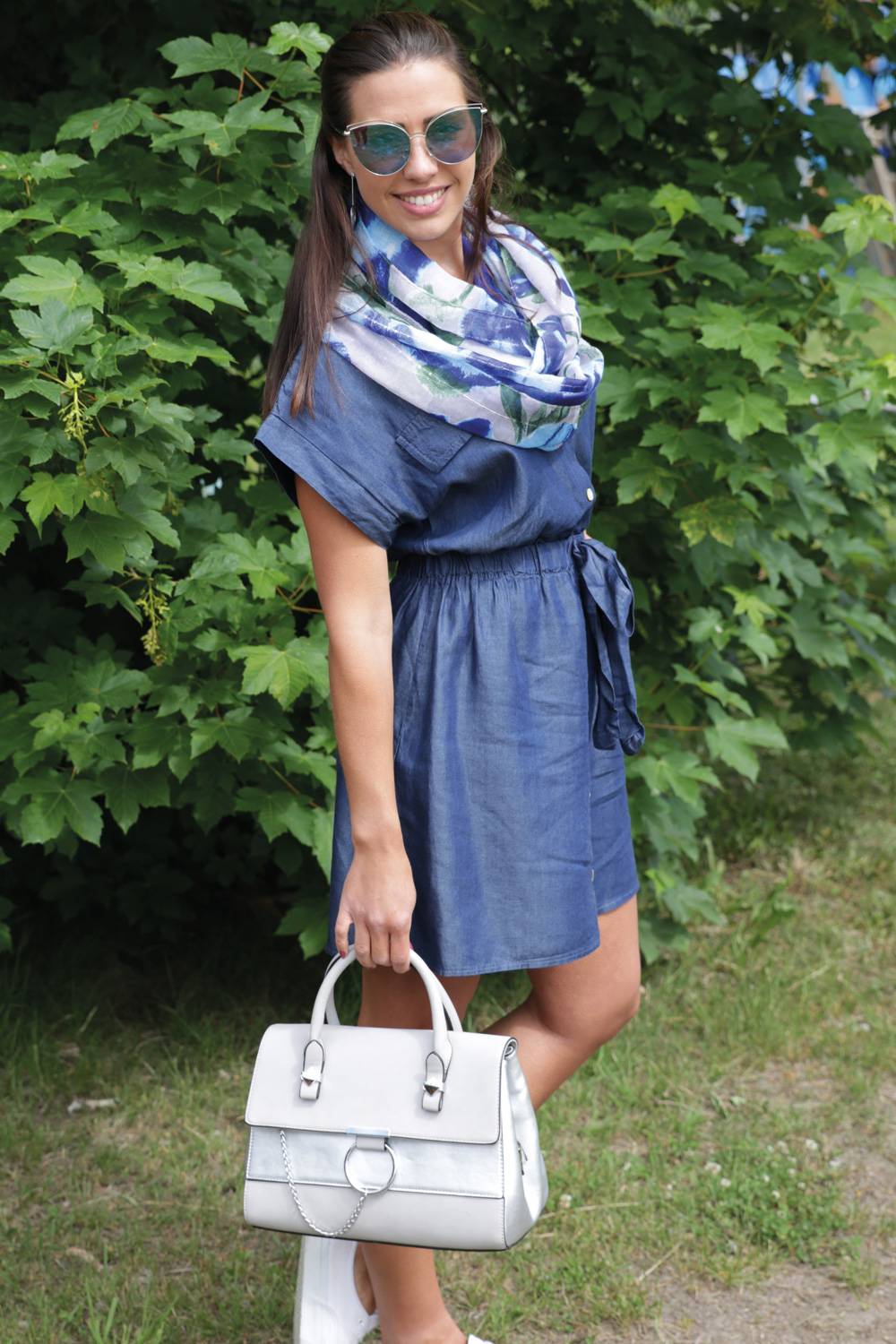 Stylebreaker Henkeltasche 2-Tone mit Metall Ring und Kette Super Sparpreis