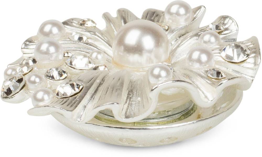 Stylebreaker Muschel Magnet Brosche mit Strass & Perle Kostenlose Rückgabe