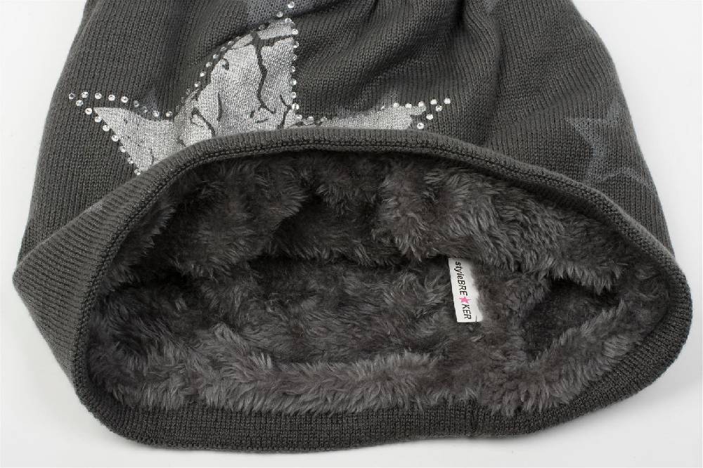 Stylebreaker Feinstrick Beanie mit Sternen und Strass JETZT KAUFEN