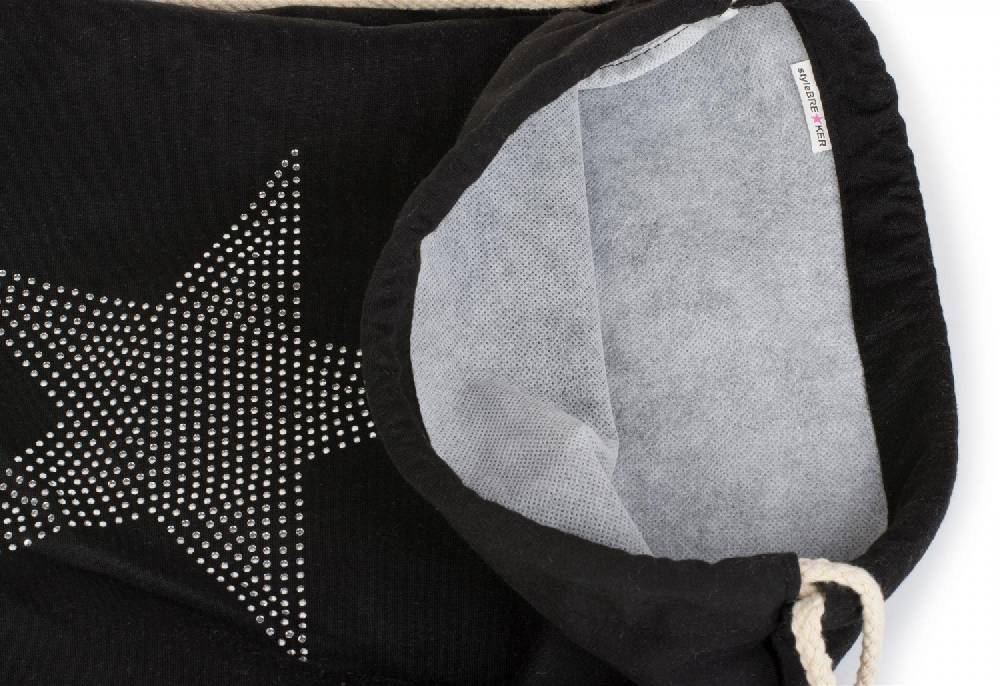 Stylebreaker Turnbeutel mit Strass Stern Letzte 2 Tage
