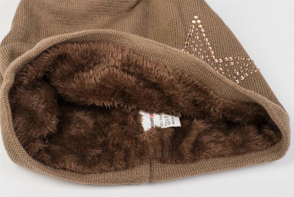 Stylebreaker Feinstrick Beanie mit Strass Stern Super Rabatt