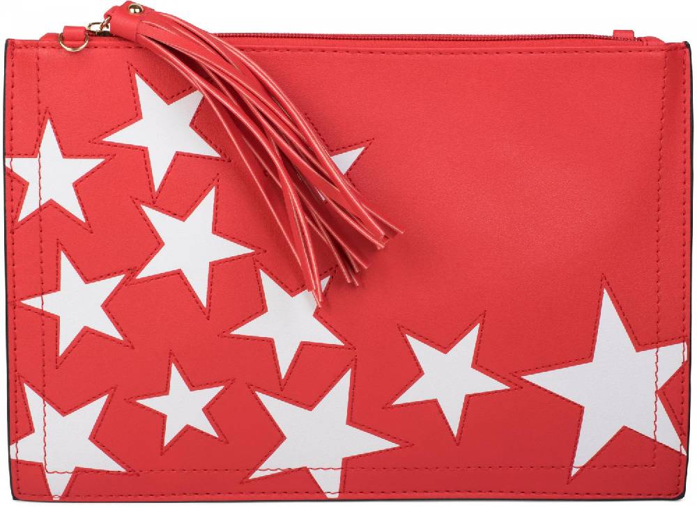 Stylebreaker Clutch mit Sterne Muster Limitierter Zeitrabatt