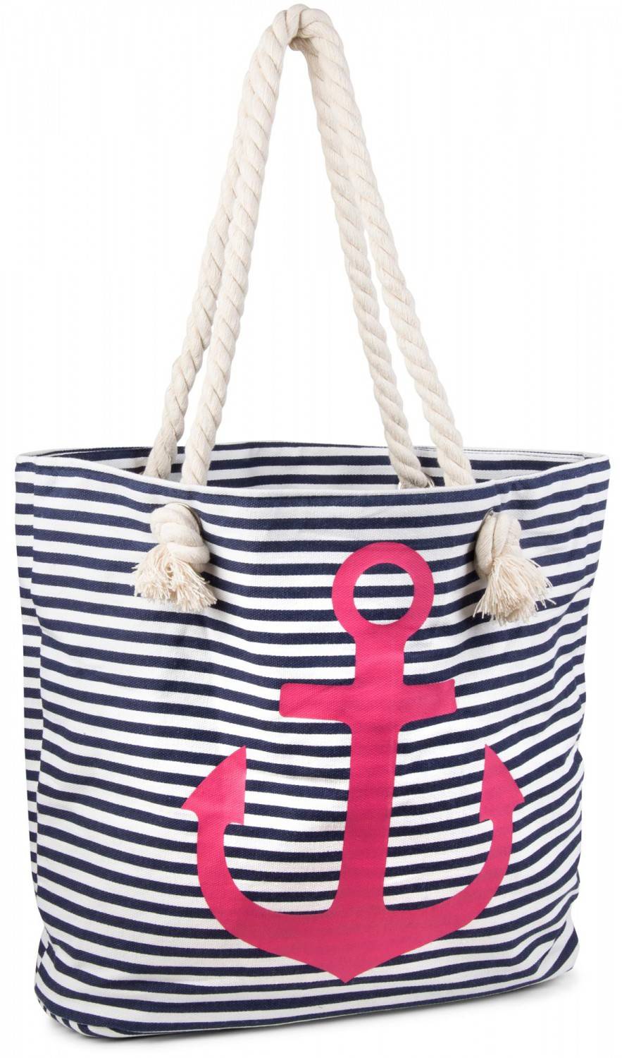 Stylebreaker Strandtasche mit Streifen und Anker Weihnachtsangebot