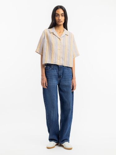 glore Rotholz Cropped Bowling Shirt Multi Fabrikverkauf