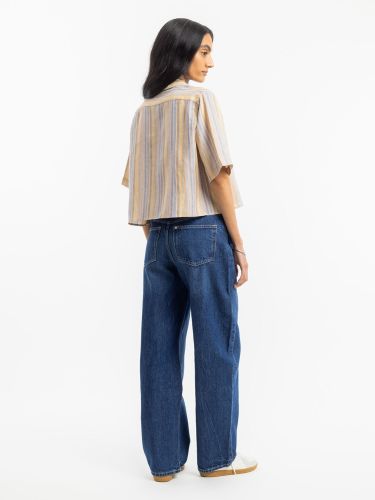 glore Rotholz Cropped Bowling Shirt Multi Fabrikverkauf
