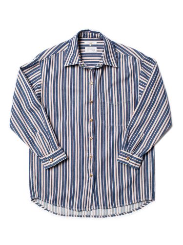 glore Nudie Jeans Mina Denim Shirt Stripe Zeitlich begrenztes Angebot