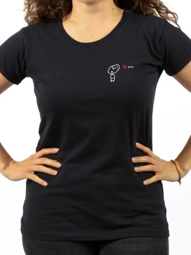 glore Kipepeo Clothing Damen T-Shirt Love You Schwarz