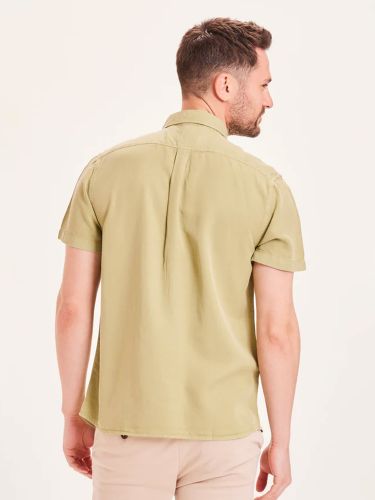 glore Knowledge Cotton Apparel LARCH Tencel garment dyed SS custom fit shirt im Angebot