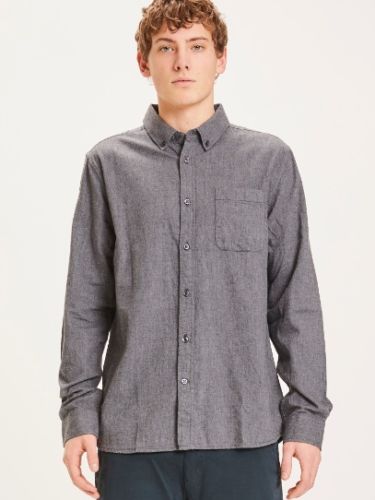 glore Knowledge Cotton Apparel ELDER Regular Fit Melange Flannel Shirt