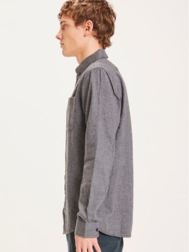 glore Knowledge Cotton Apparel ELDER Regular Fit Melange Flannel Shirt Osterangebot