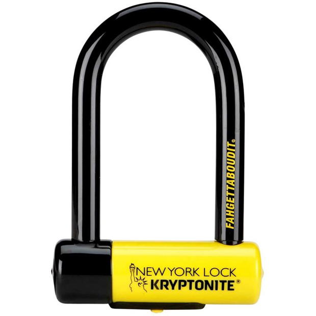 Kryptonite New York FAHGETTABOUDIT Mini D Lock Sold Secure Diamond Meist gekauft