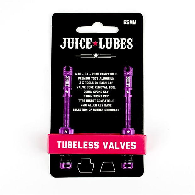 Juice Lubes Tubeless Valves 65mm Purple