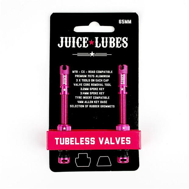 Juice Lubes Tubeless Valves 65mm Pink Sonderangebot der Fabrik